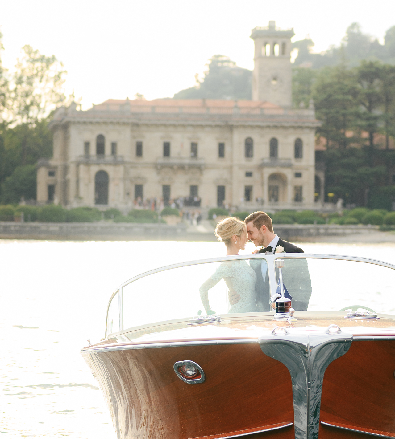 Villa-Erba-wedding-on-Lake-Como-on-Riva-speed-boat